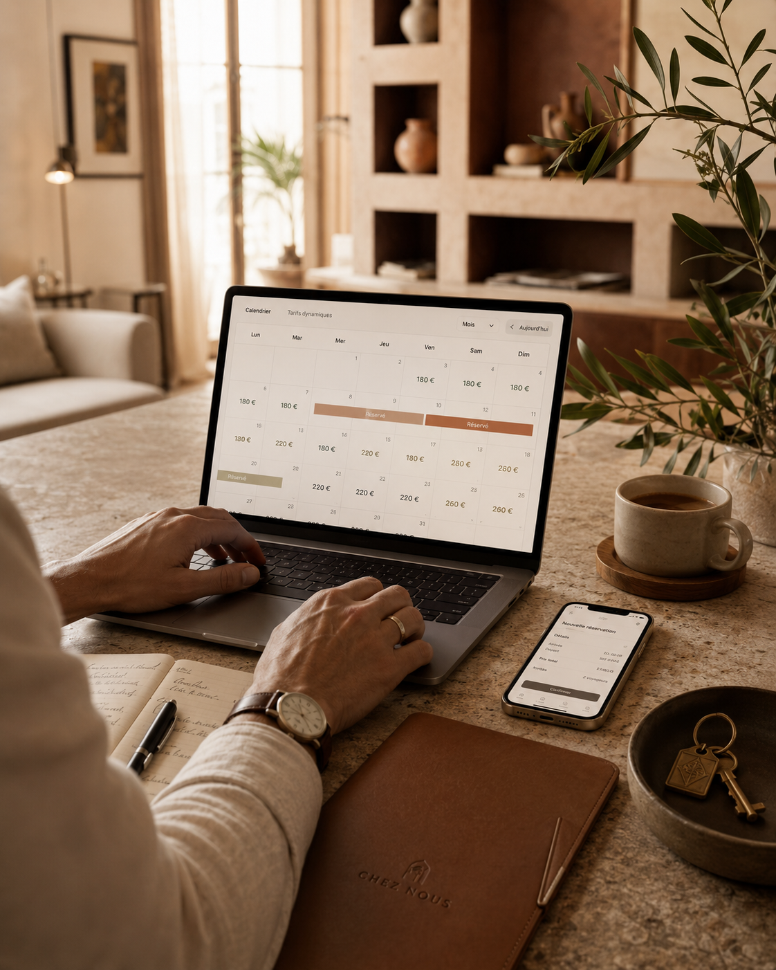 Gestion dynamique des prix et calendrier Chez Nous dans une ambiance premium