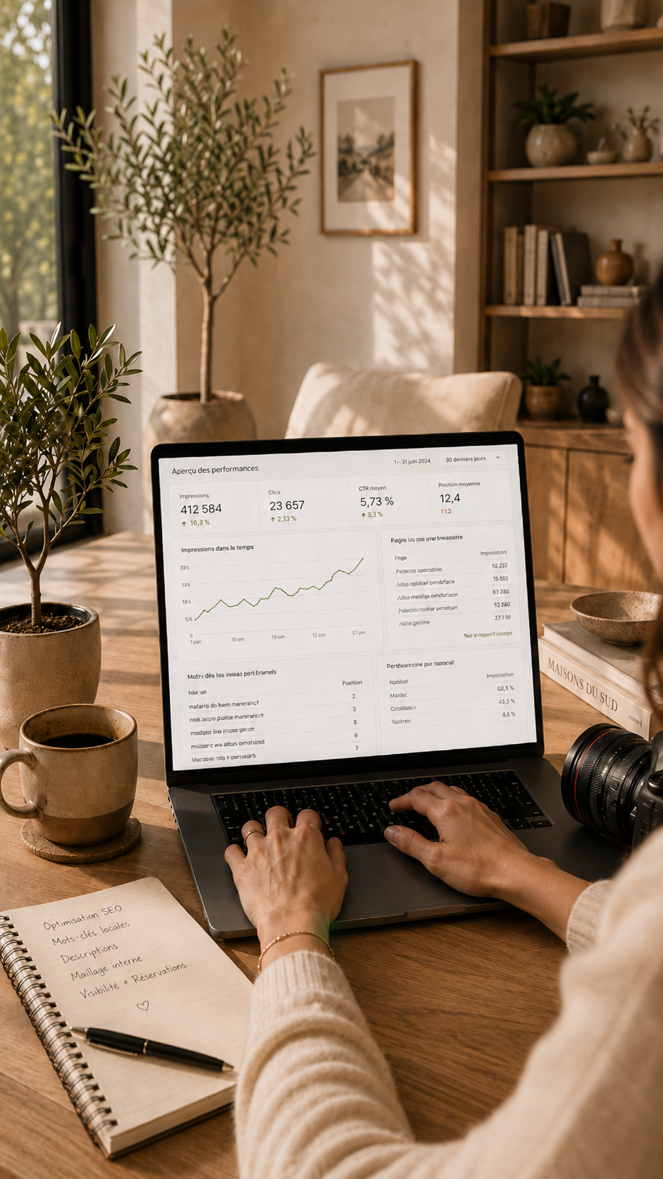 Optimisation du référencement et suivi des performances Chez Nous
